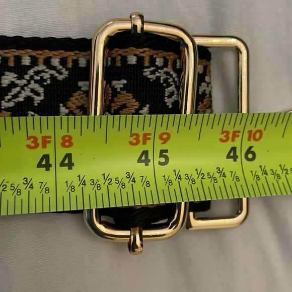 Black Floral Tapestry Adjustable Purse Bag 2" Replacement Strap Boho - Picture 6 of 7